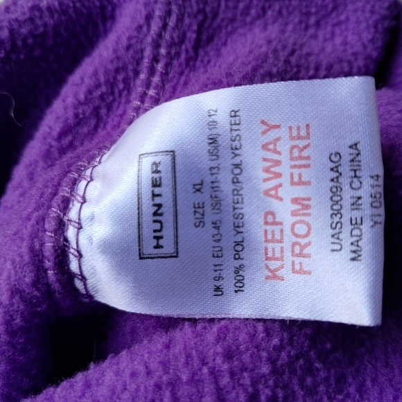 Purple Fleece Hunter Boot Socks Women's XL Extra Large - Picture 5 of 11